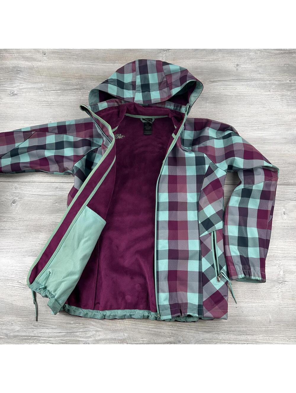 North Face Jacket Womens Medium Teal Purple Morgan Softshell Snowboard Ski